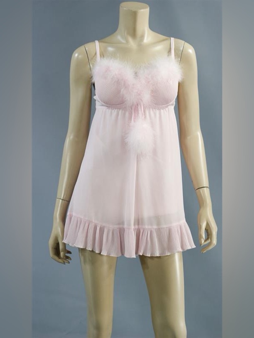 Seductivewear Cinema Eloite Pink Sheer Babydoll Slip & Robe Set